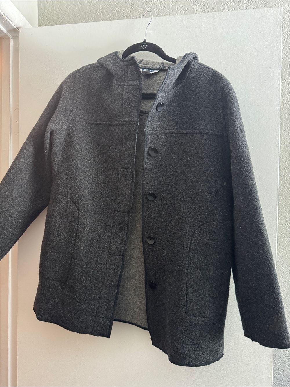 Old Navy Hooded Pea Coat - Dark Gray